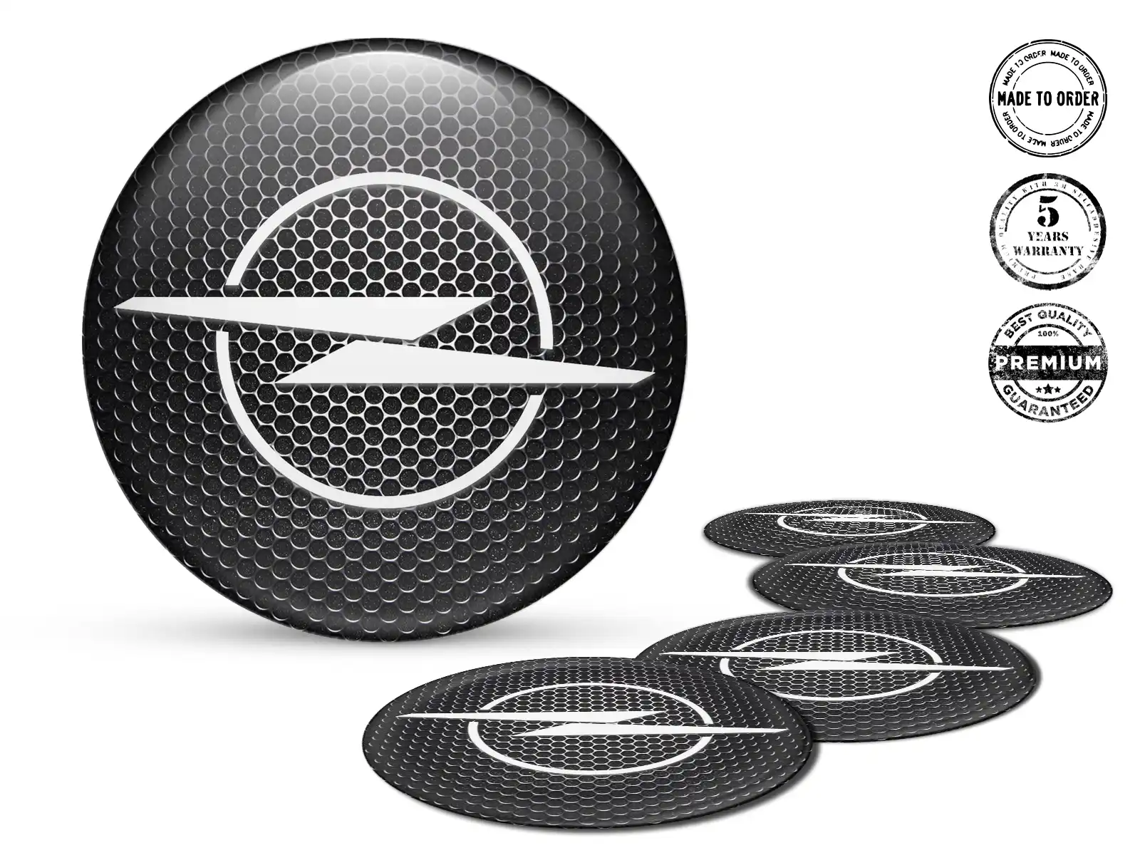 Opel Logo Autocollant Silicone Insignes Bombés de Luxe